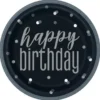 Happy Birthday Tallrikar Svart & Grått