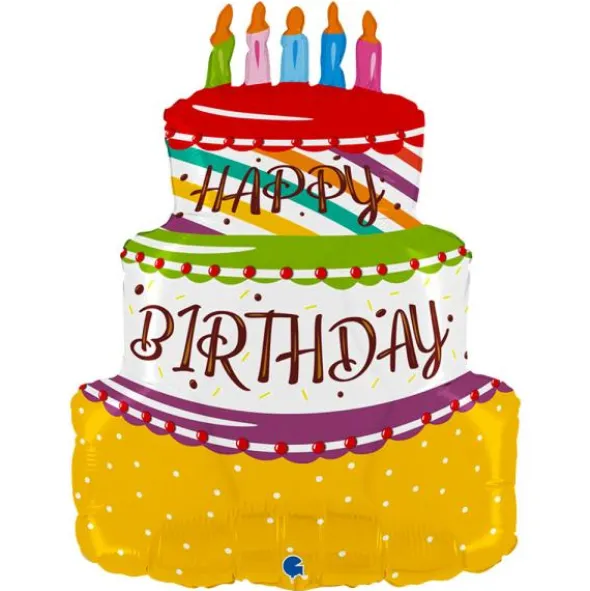 Happy Birthday Tårta Ballong