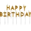 Happy Birthday Tårtljus Guld