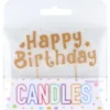 Happy Birthday Tårtljus Guldfärgad
