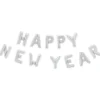 Happy New Year Bokstavsballonger Silver