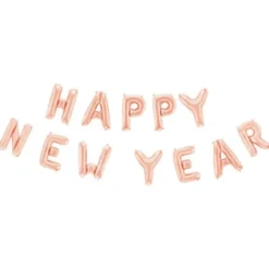 Happy New Year Bokstavsballonger Roseguld
