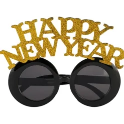 Happy New Year Glasögon Guld