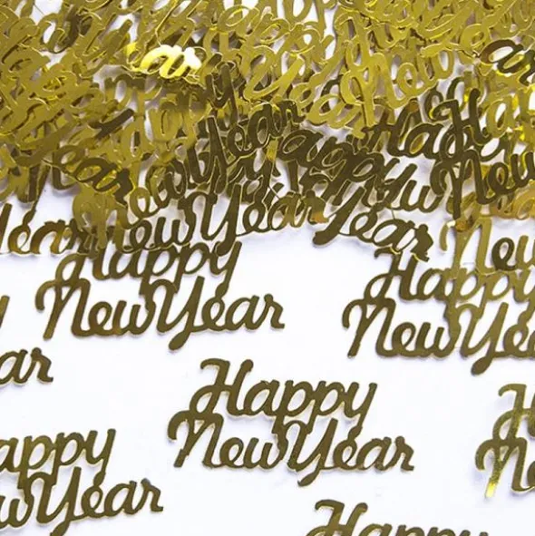 Happy New Year Guld Konfetti