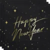 Happy New Year Servetter Svarta