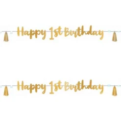 Happy 1st Birthday Girlang Guld
