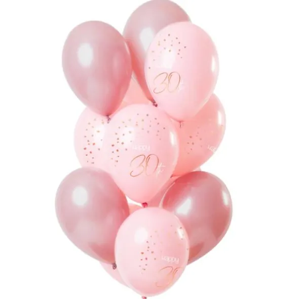 Happy 30th Ballonger Ljusrosa & Rosa