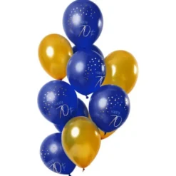 Happy 70th Ballonger Mörkblå & Guld
