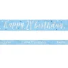 Happy 21th Birthday Banderoll Blå & Silver