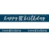 Happy 60th Birthday Banderoll Blå & Silver