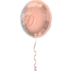 Happy 50th Folieballong Ljusrosa