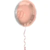 Happy 60th Folieballong Ljusrosa