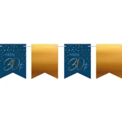 Happy 30th Girlang Mörkblå & Guld