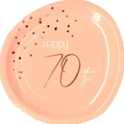 Happy 70th Tallrikar Ljusrosa