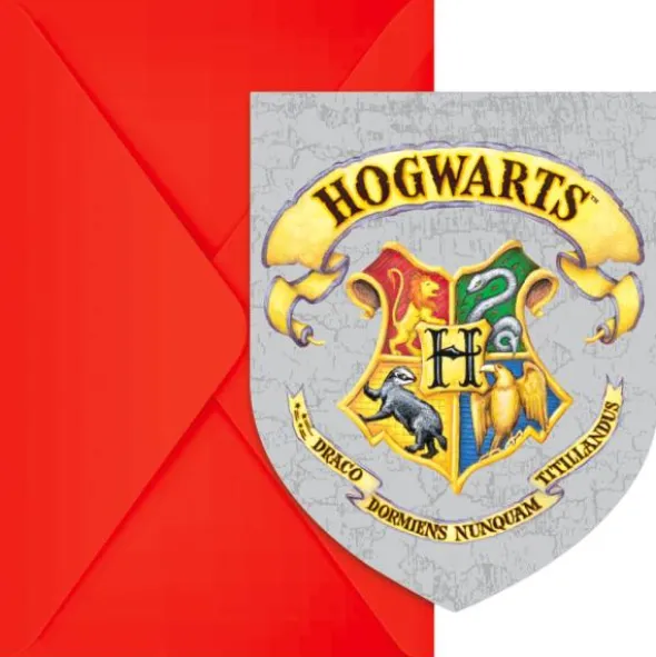 Harry Potter Hogwarts Houses Inbjudningskort
