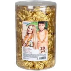 Hawaiikransar Guld 20-pack
