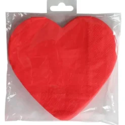 Hjärtan Pappersservetter Röd 33 cm 16-pack