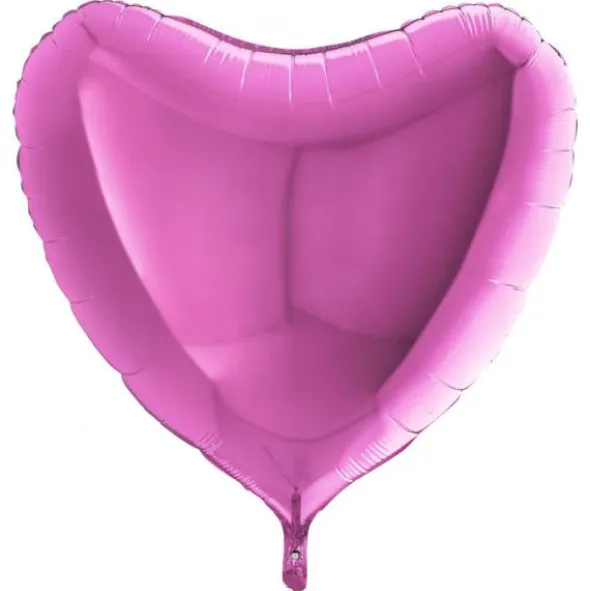 Hjärtballong Folie Rosa