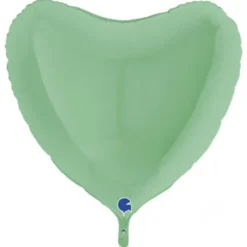 Hjärtballong Matt Pastellgrön 91 cm