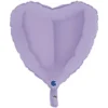 Hjärtballong Matt Pastell Lila 46 cm