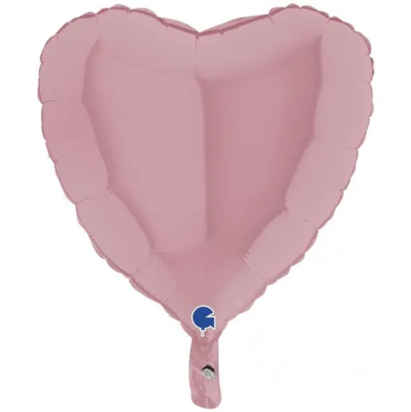 Hjärtballong Matt Pastellrosa 46 cm