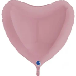 Hjärtballong Matt Pastellrosa 91 cm