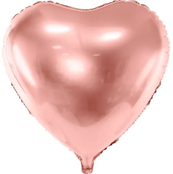 Hjärtballong Roséguld Folie