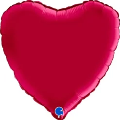 Hjärtballong Satin Cherry