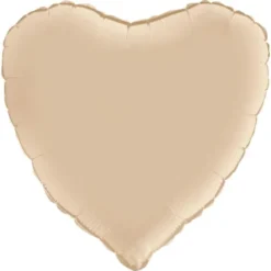 Hjärtballong Satin Cream