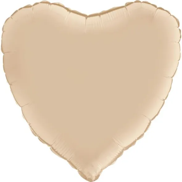 Hjärtballong Satin Cream