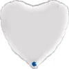 Hjärtballong Satin Vit