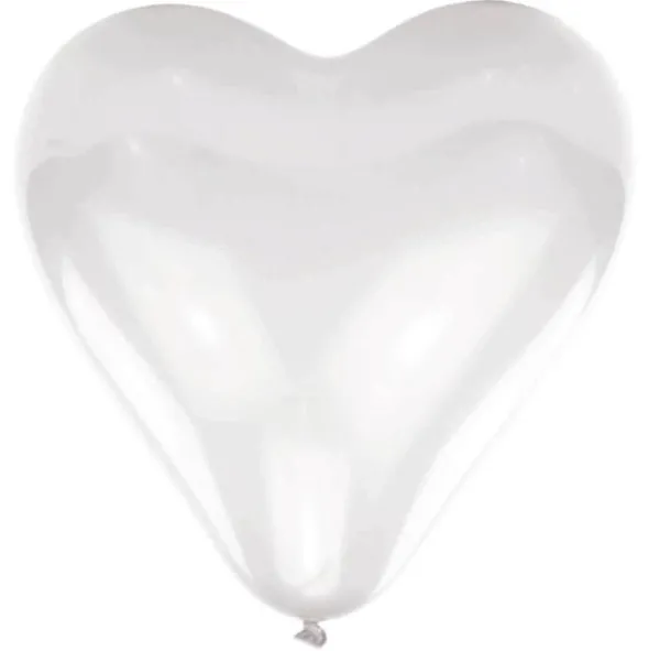 Hjärtformade Latexballonger Vit