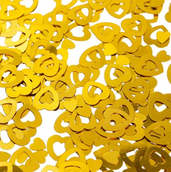 Hjärtformad Konfetti Guld