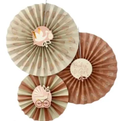 Hängande Dekorationer Solfjäder Baby Girl 3-pack
