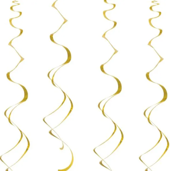 Hängande Dekorationer Virvlar Guld