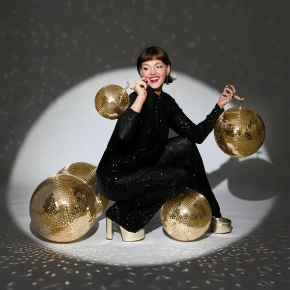 Hängande Discokula Guld 40 cm