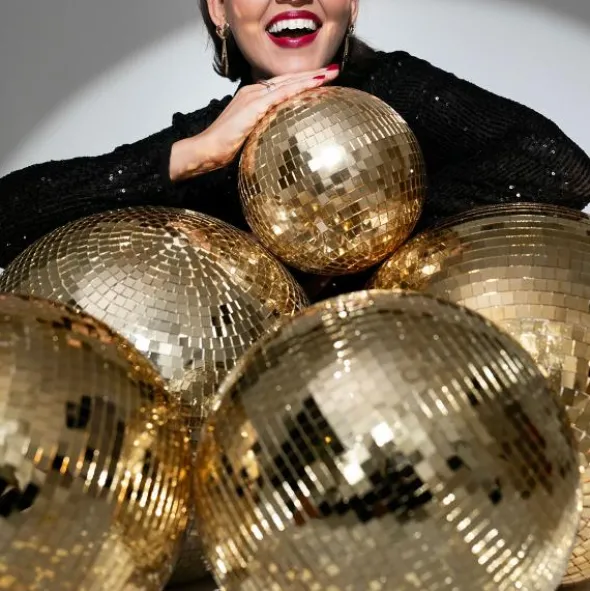 Hängande Discokula Guld 40 cm