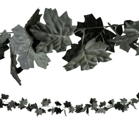 Hängande Girlang med Svarta Blad (175 cm)