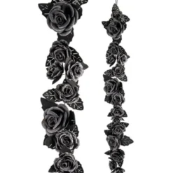 Hängande Girlang Rosor Svart (160 cm)
