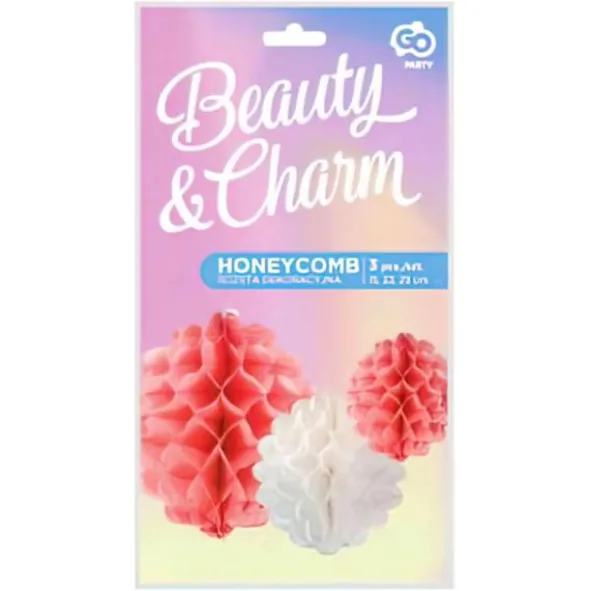 Hängande Honeycombs Ljusrosa och Vit