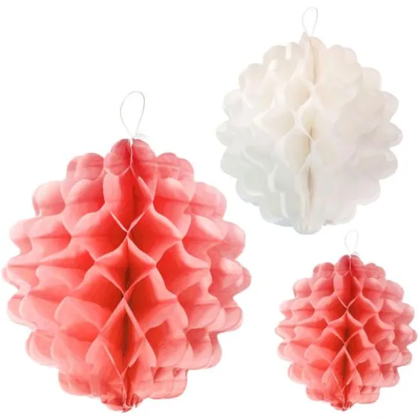 Hängande Honeycombs Ljusrosa och Vit