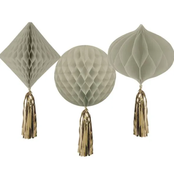 Hängande Honeycombs Varmgrå 3-pack