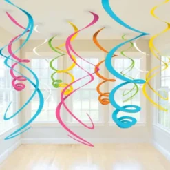 Hängande Swirls Dekorationer Färgglada