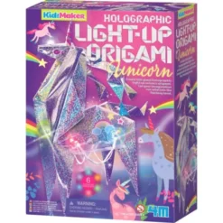 Holografisk Enhörnings Light Up Origami Pyssel