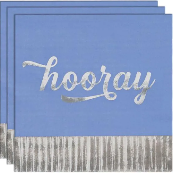 Hooray Servetter Blå & Silver