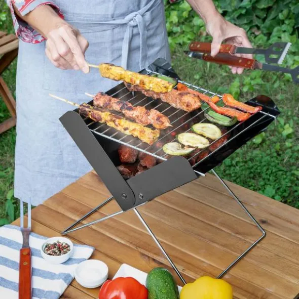 Hopfällbar Mini Kolgrill