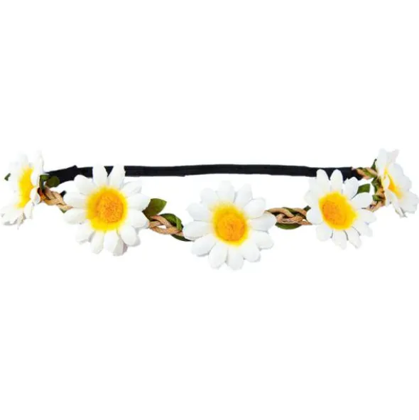 Hårband med Blommor Vit
