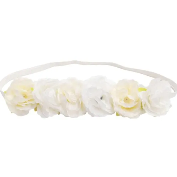 Hårband med Vita Blommor
