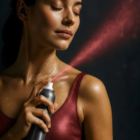 Hår- och Kroppsfärg Glitter Spray Röd