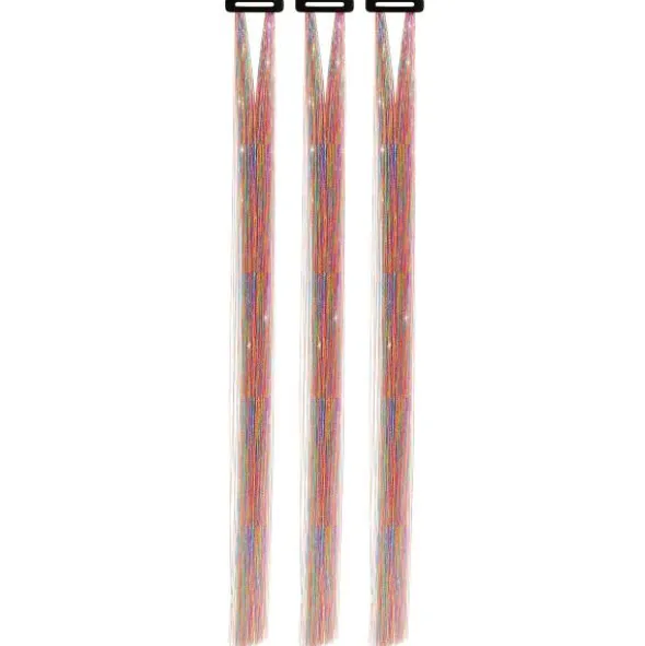 Hårslingor Glitter Flerfärgad (3-pack/͏50 cm)